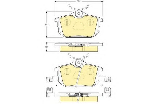 set placute frana,frana disc