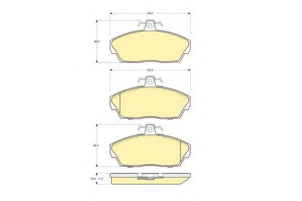 set placute frana,frana disc