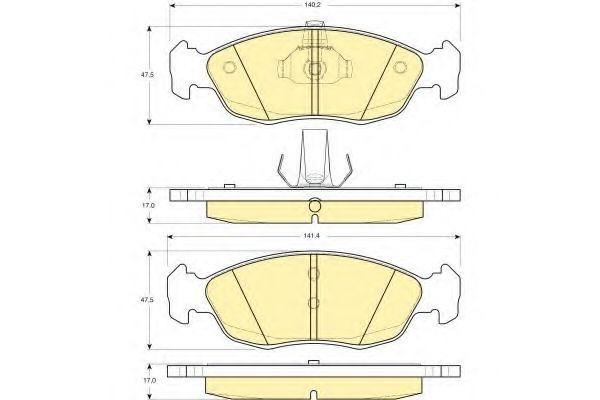 set placute frana,frana disc