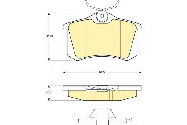 set placute frana,frana disc