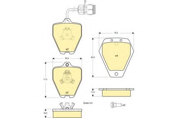 set placute frana,frana disc