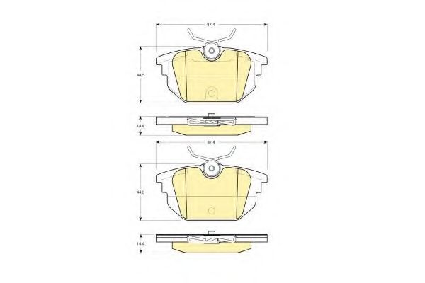 set placute frana,frana disc