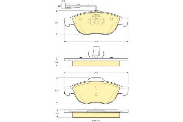 set placute frana,frana disc