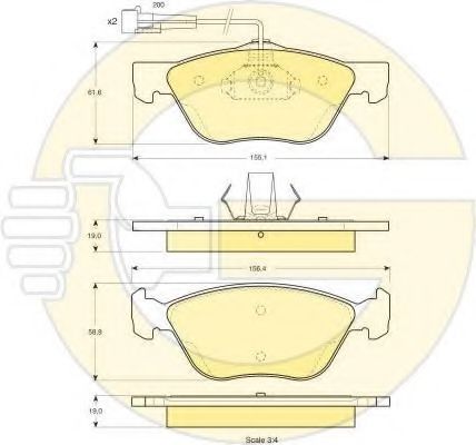 set placute frana,frana disc