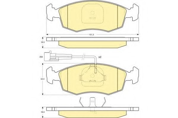 set placute frana,frana disc