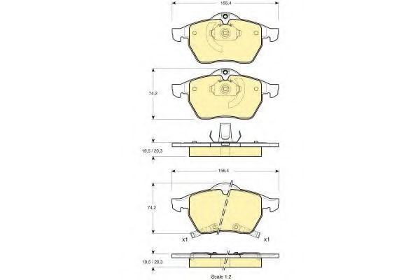 set placute frana,frana disc