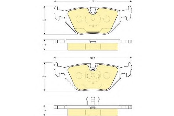 set placute frana,frana disc