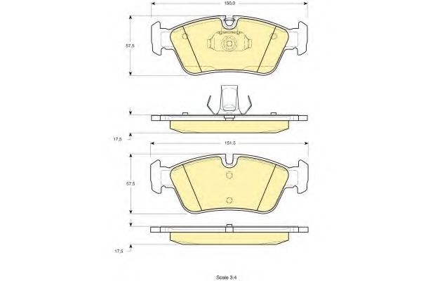 set placute frana,frana disc