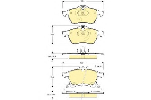 set placute frana,frana disc