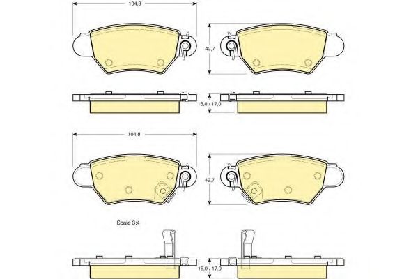 set placute frana,frana disc