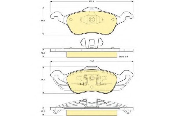 set placute frana,frana disc