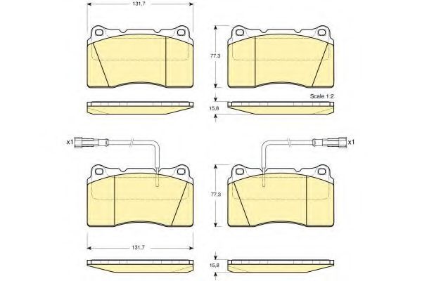 set placute frana,frana disc