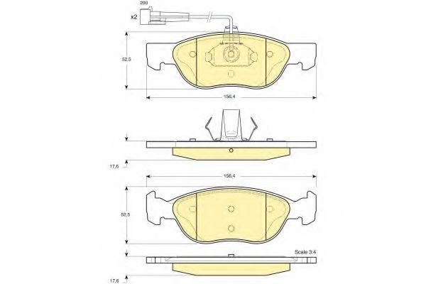 set placute frana,frana disc