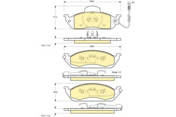 set placute frana,frana disc