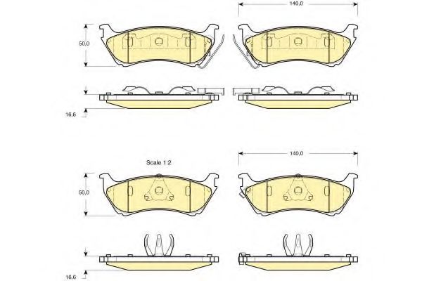 set placute frana,frana disc