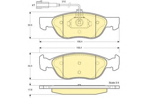 set placute frana,frana disc