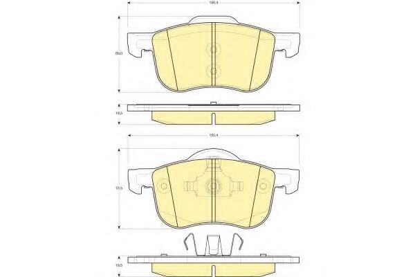 set placute frana,frana disc