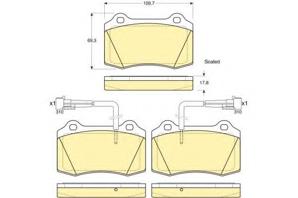 set placute frana,frana disc