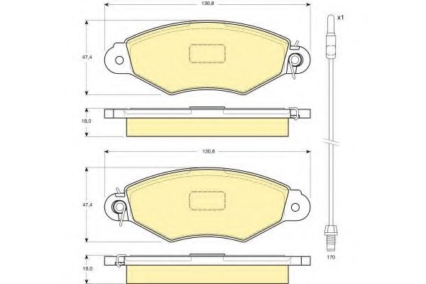 set placute frana,frana disc