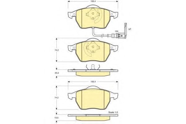 set placute frana,frana disc