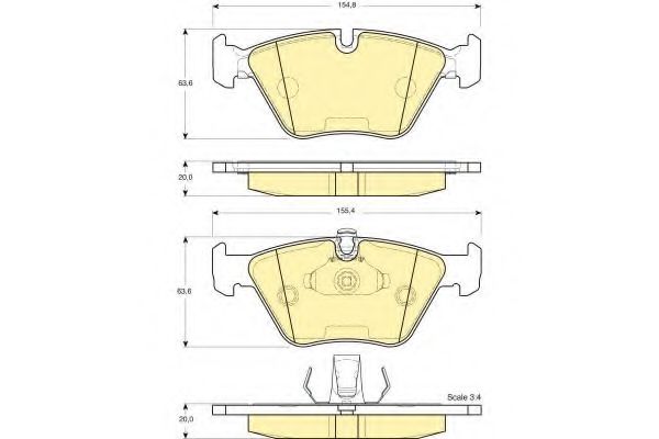 set placute frana,frana disc