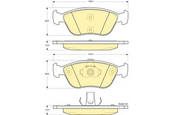 set placute frana,frana disc