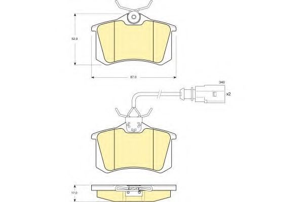 set placute frana,frana disc