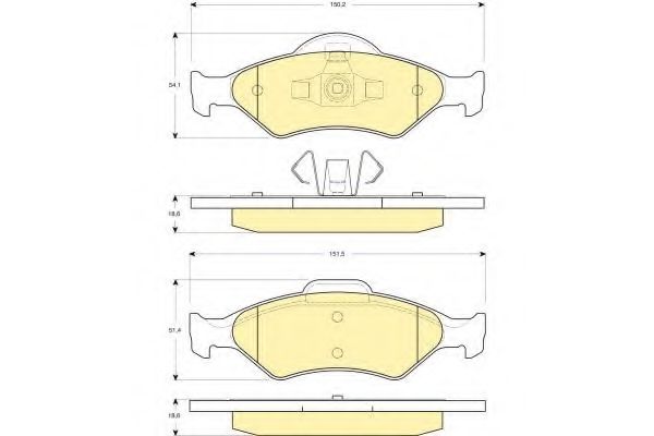 set placute frana,frana disc