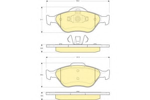 set placute frana,frana disc