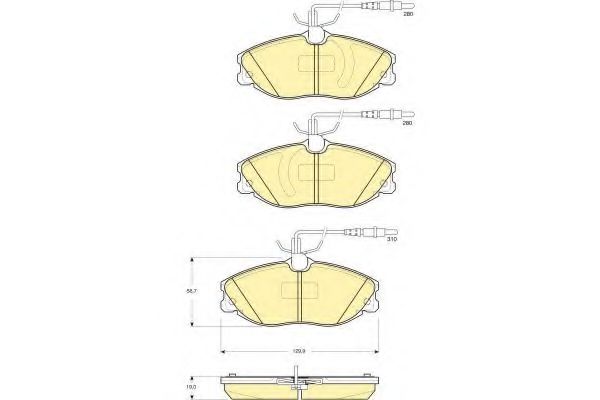 set placute frana,frana disc