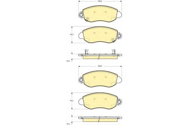 set placute frana,frana disc