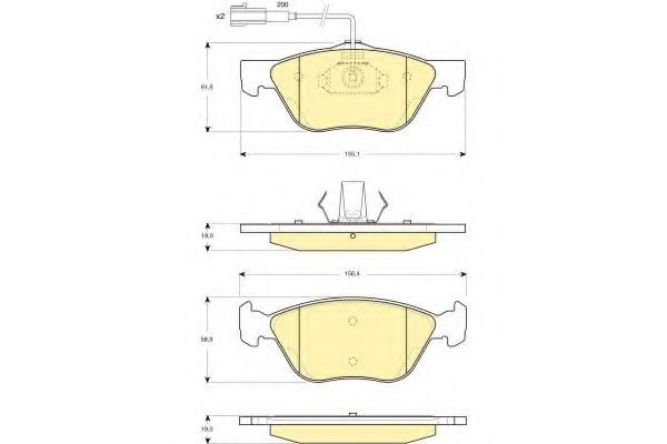 set placute frana,frana disc