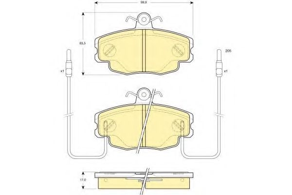 set placute frana,frana disc