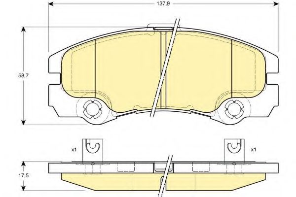 set placute frana,frana disc