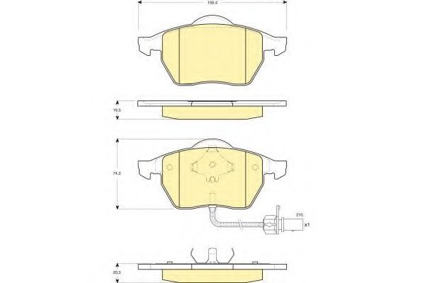 set placute frana,frana disc