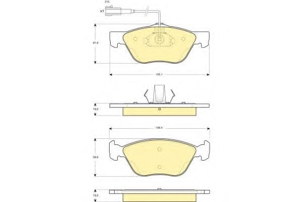 set placute frana,frana disc