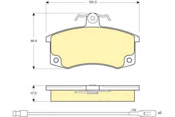 set placute frana,frana disc