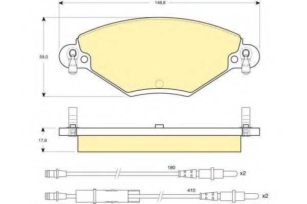 set placute frana,frana disc