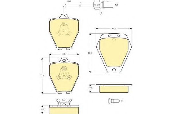 set placute frana,frana disc