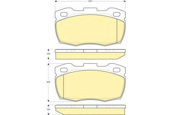 set placute frana,frana disc