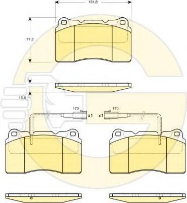 set placute frana,frana disc