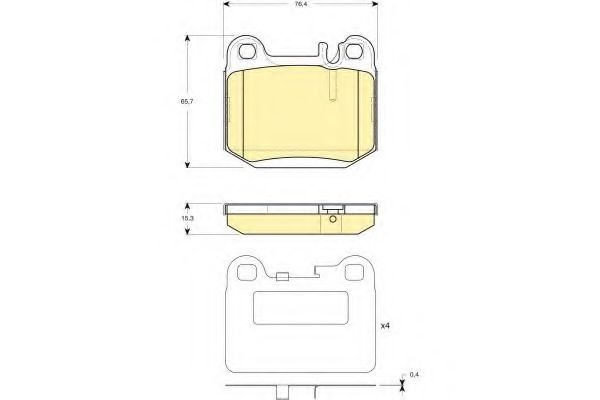 set placute frana,frana disc