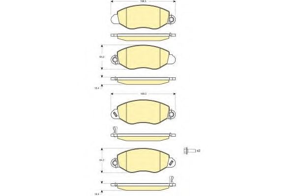 set placute frana,frana disc