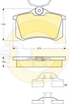 set placute frana,frana disc