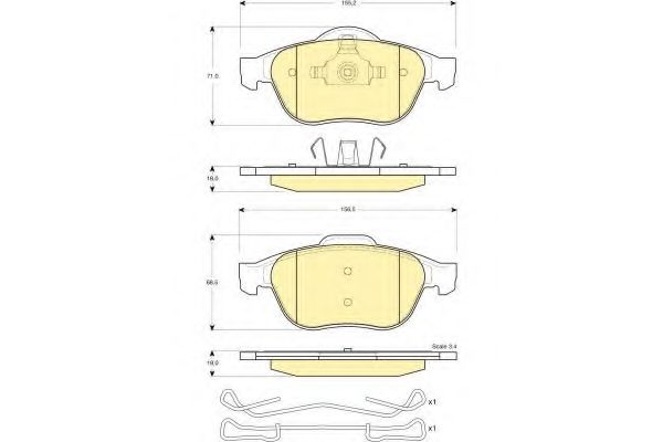 set placute frana,frana disc