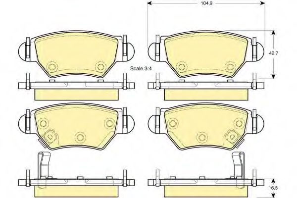 set placute frana,frana disc