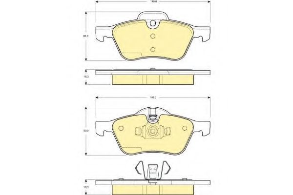 set placute frana,frana disc