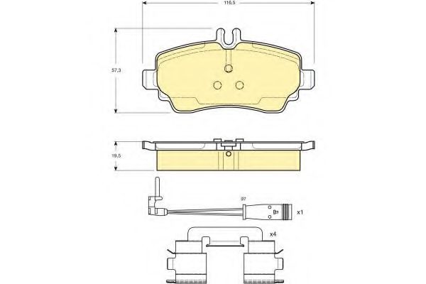 set placute frana,frana disc