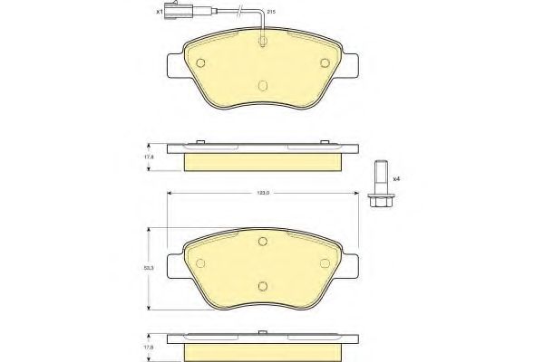 set placute frana,frana disc