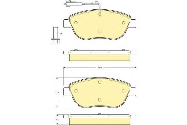 set placute frana,frana disc